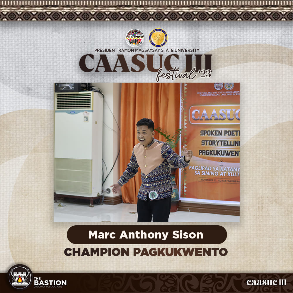 PRMSU gets first gold; Sison continues winning streak in Pagku-kwento